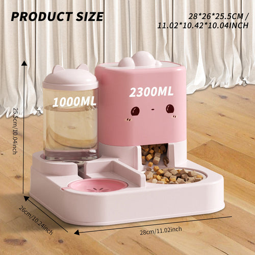 1 Piece Cartoon Cloud Cat Ear Feeding And Water Feeding Integrated