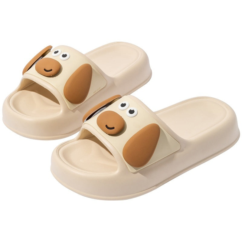 Cute Cartoon Dog Slippers Non-slip Floor Bathroom Slipper
