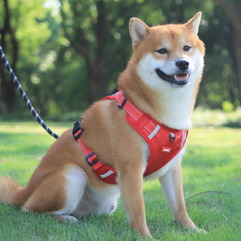 Nylon Dog Harness No Pull Breathable Reflective Pet Harness