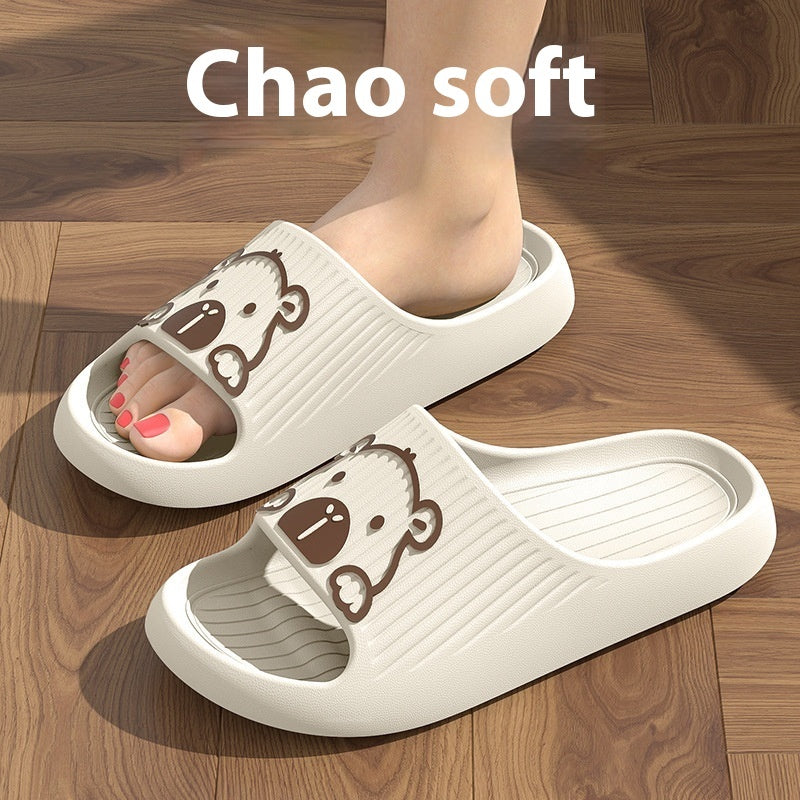 Cute Cartoon Dog Slippers Non-slip Floor Bathroom Slipper