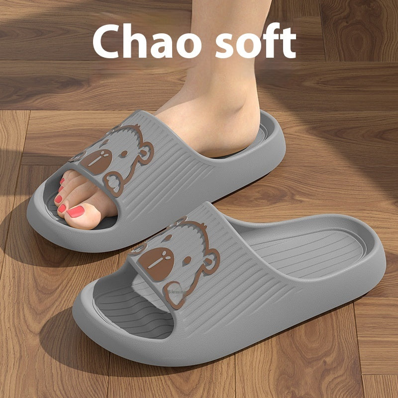 Cute Cartoon Dog Slippers Non-slip Floor Bathroom Slipper