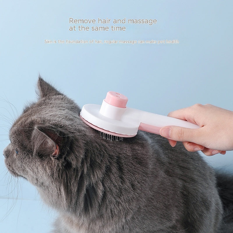 Plastic Stainless Steel Pet Comb Hair Removal