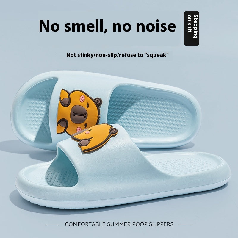 Cute Cartoon Dog Slippers Non-slip Floor Bathroom Slipper