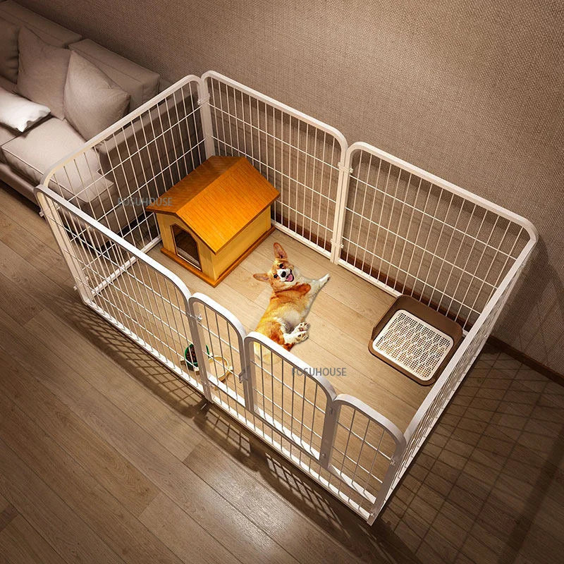 Modern Simple Wrought Iron Pet Fence Dog Cage
