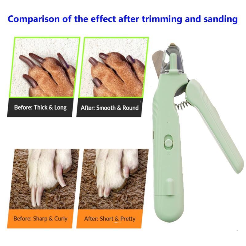 2 In 1 Pet Nail Clippers With Led Light Dog Cat Special