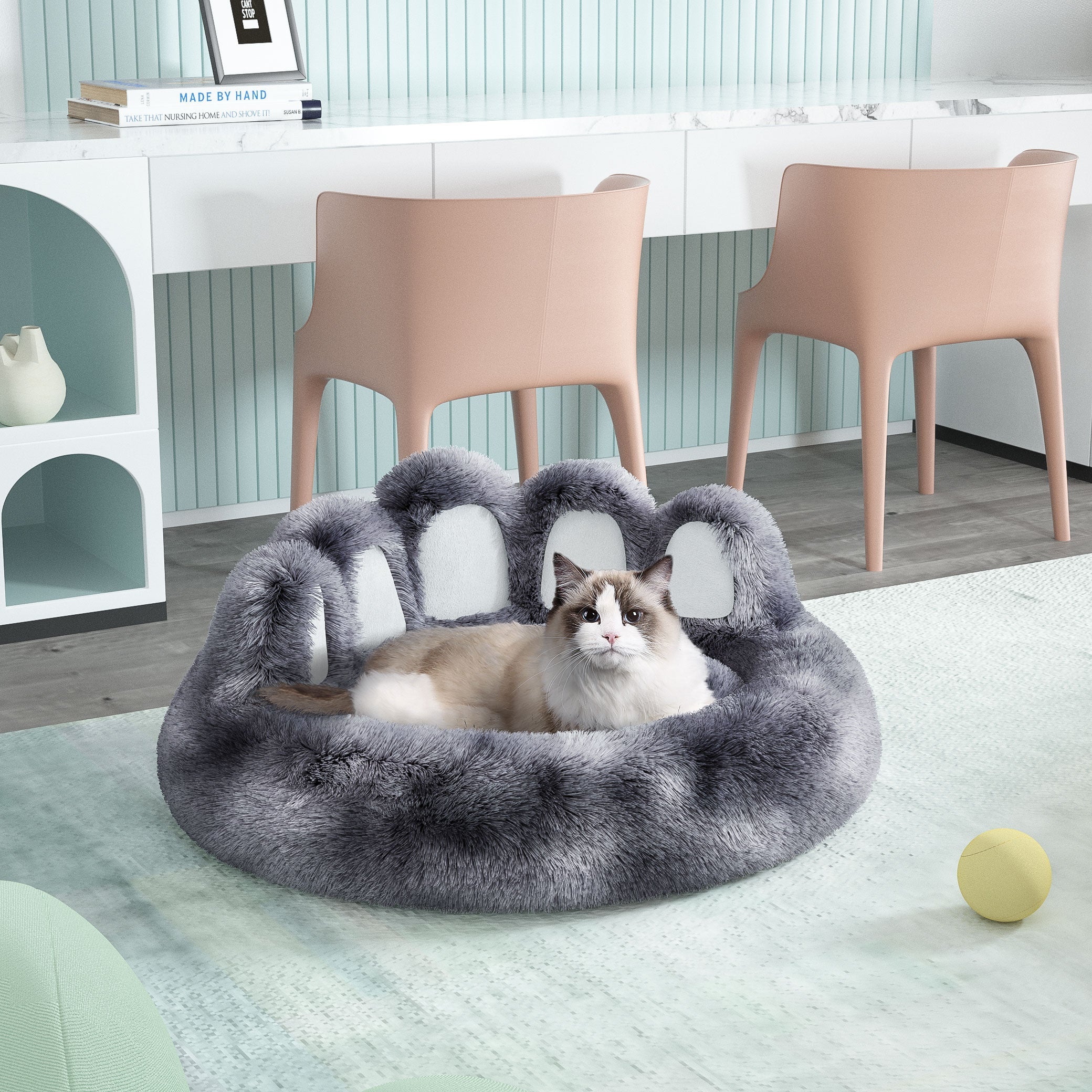 Thickened Warm Kennel For Pets With Bear Paw Shape House - Teddy Kennel