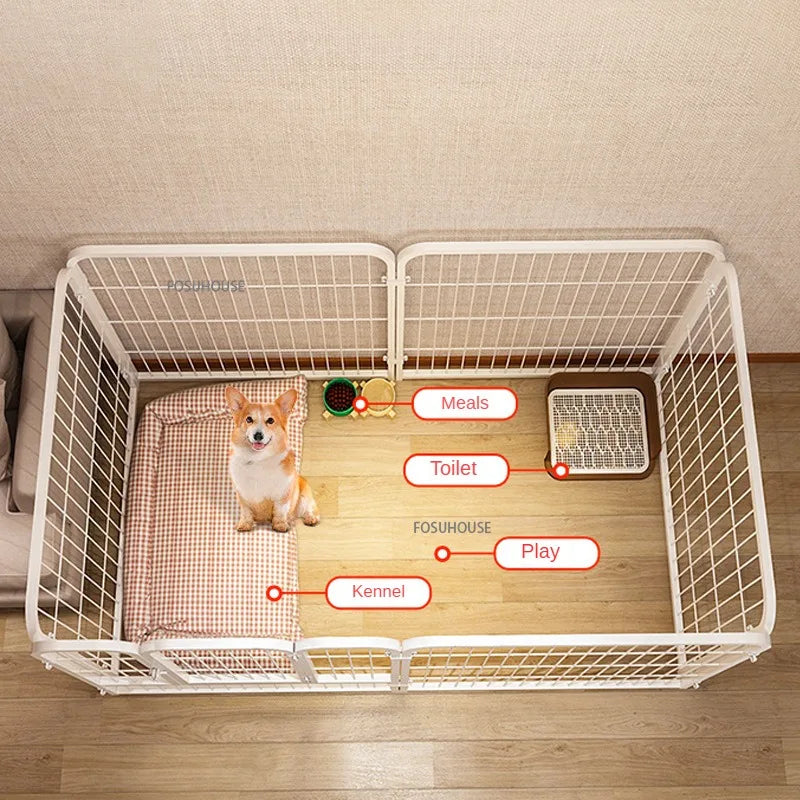 Modern Simple Wrought Iron Pet Fence Dog Cage