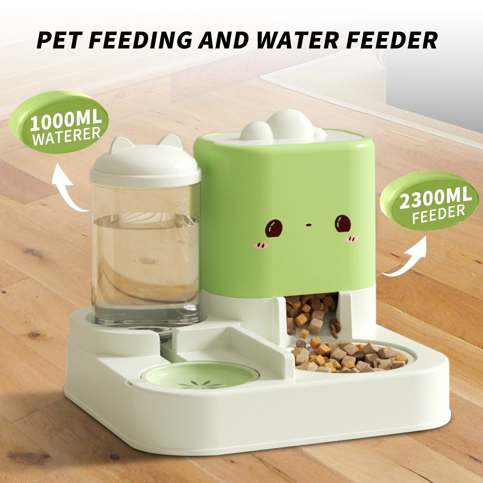 1 Piece Cartoon Cloud Cat Ear Feeding And Water Feeding Integrated